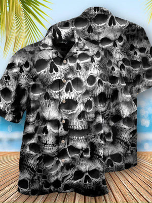 Skull No Fear No Pain Hawaiian Shirt