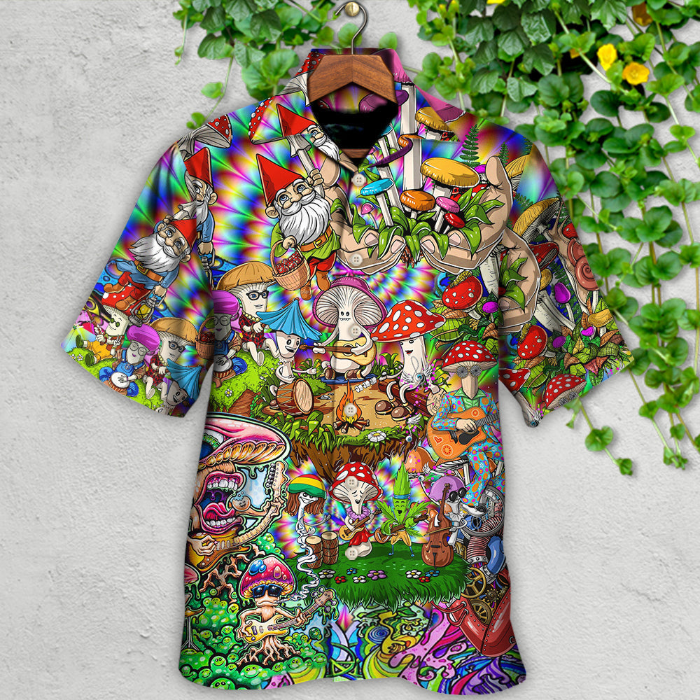 Hippie Mushroom Music Band Of Life Hawaiian Shirt