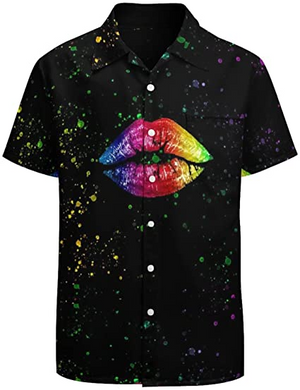 LGBT Pride Rainbow Lips Hawaiian Shirt