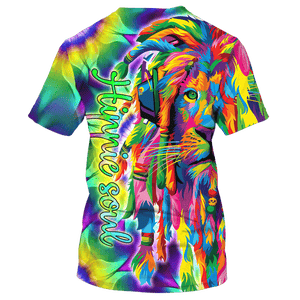 Hippie Soul Lion Colorful - T-Shirt