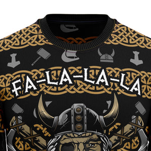 Valhalla La La La Ugly Christmas Sweater For Men And Women