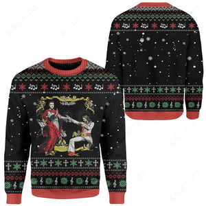 Christmas Jesus And Elvis Custom Ugly Sweatshirt For Men And Women