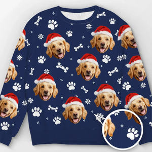 Custom Photo Celebrate Christmas With Furry Friends - Personalized Ugly Sweater - Christmas Gift For Pet Lovers - NA94