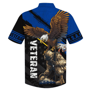 Air Force Eagle With Soldier Hawaiian Shirt