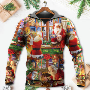 Santa Claus Christmas Merry Xmas - Hoodie