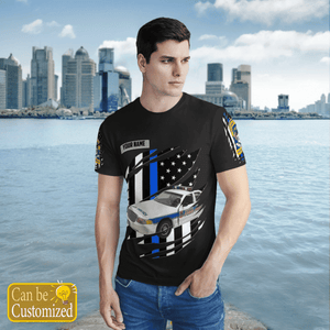 Personalized Veterans Connecticut State Police Vehicles 3D T-Shirt