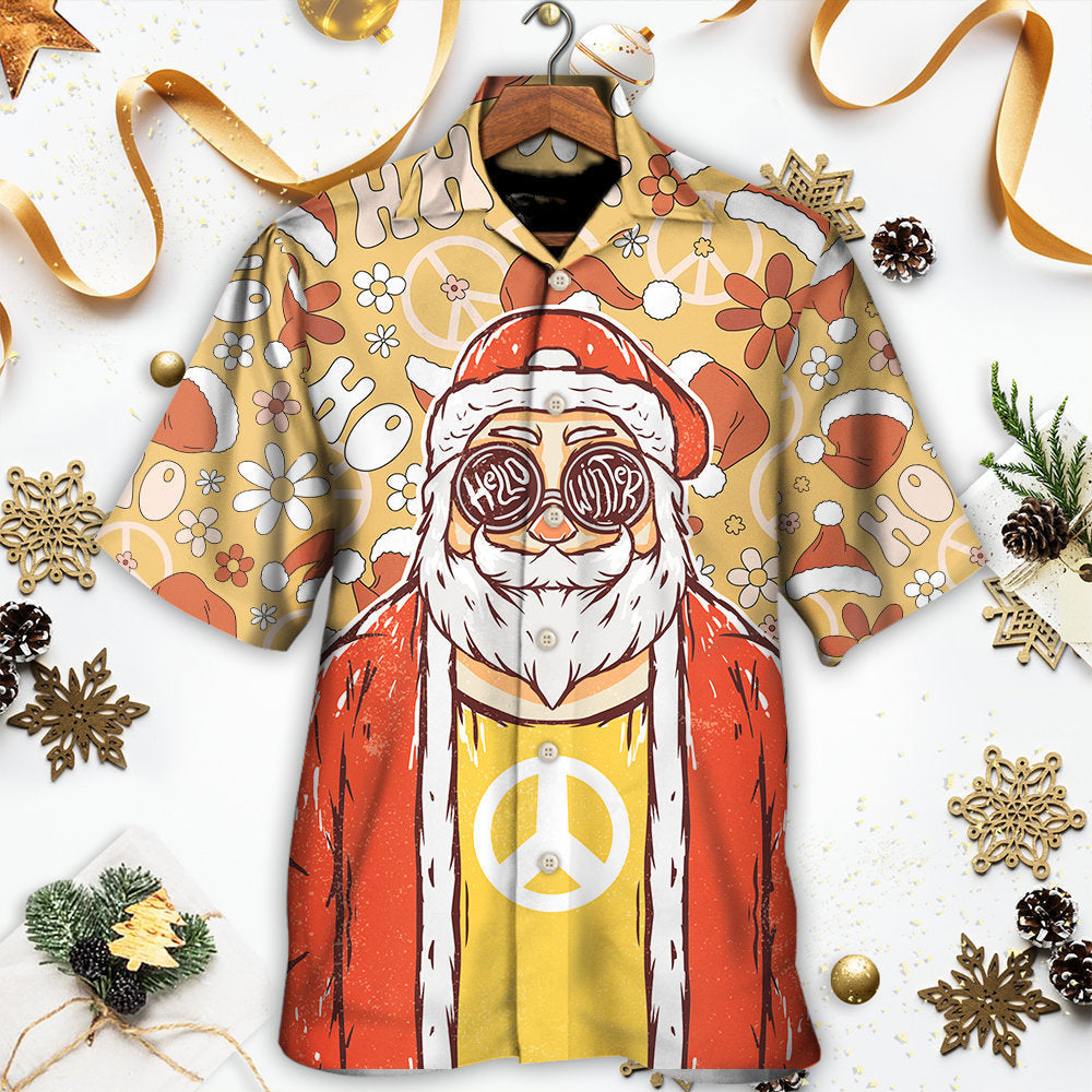 Christmas Santa Cutie Hippie Groovy - Hawaiian Shirt