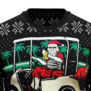 Golf Sucks Ugly Christmas Sweater - Gift for Dad, Grandpa, Husband