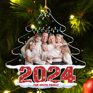 Merry Christmas 2024 Come And Stay Together - Christmas Gift For Family Members - Personalized Acrylic Ornament NA94