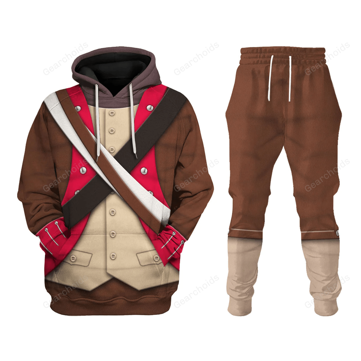 US Infantry-6th Continental Regiment-1776-1783 Hoodie Sweatshirt Sweatpants