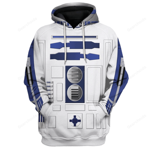 Star Wars R2 D2 Robot Costume Hoodie Sweatshirt Sweatpants SWHS15