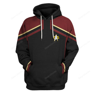 Star Trek Starfleet Uniform Hoodie Sweatshirt Sweatpants