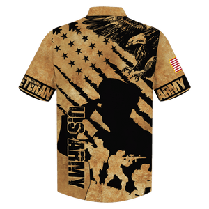 Soldier Silhouette Us Army Veteran Hawaiian Shirt