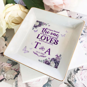 My Soul Loves Song Of Solomon 3:4 - Personalized Jewelry Dish - Gift For Wife, Anniversary, Engagement, Wedding, Marriage Gift - NA94