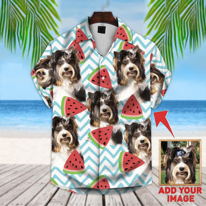 Personalized Gift For Pet Lovers Watermelon Pattern White Hawaii Shirt