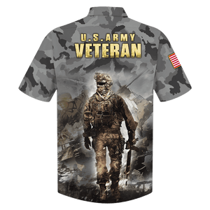 Us Amry Soldier With Gun Hawaiian Shirt