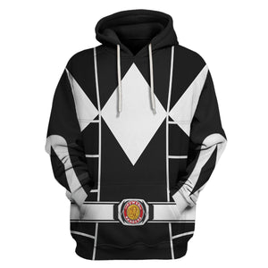 Black Mighty Morphin Power Ranger Cosplay C2 - Hoodie Set, Sweatshirt, Sweatpants PRHS90