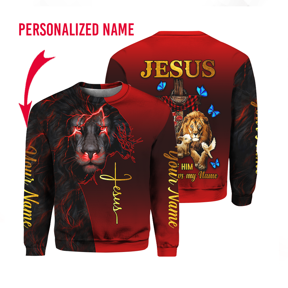 Personalized Jesus Because Of Him Heaven Knows My Name Sweater For Men & Women