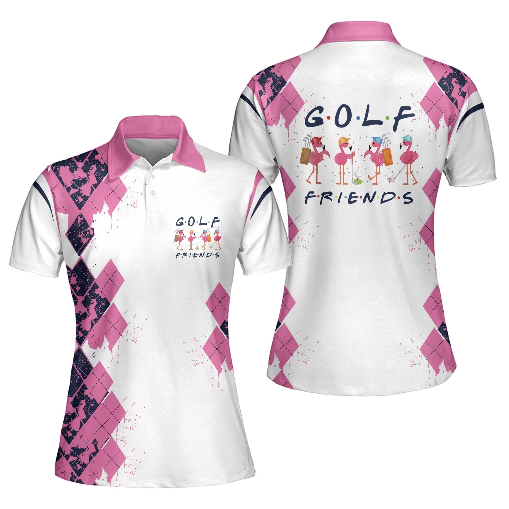 Golf Friends Flamingo V2 Women Sleeveless Polo Shirt