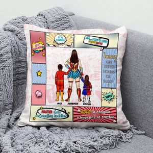 That's Our Super Hero Mom - Personalized Pillow- Gift For Mom, Mother's Day  - CL02 NA94