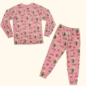 Custom Photo Dog Cat Little Paw Paw - Personalized Unisex Pajamas Set - Gift For Pet Lovers, Pet Owners - NA94