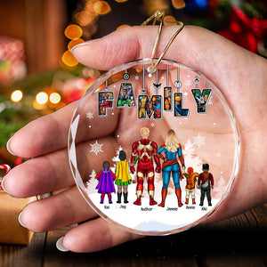 We Are A Super Hero Team - Personalized Acrylic Ornament - Gift For Family Members - CL02 NA94