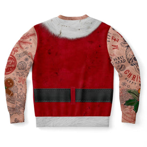 Sleeveless Bad Santa Ugly Christmas Sweater - Funny Gift for Dad, Grandpa, Husband