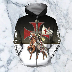 Knights Templar On Horseback Hoodie