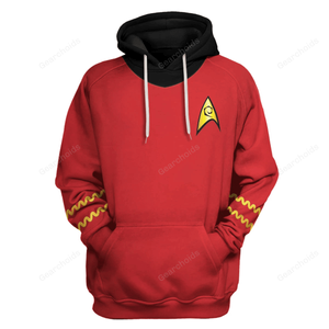 Star Trek The Original Series Scott Red Hoodie Sweatshirt Sweatpants