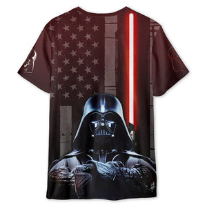 Starwars Darth Vader American Flag - 3D T-shirt