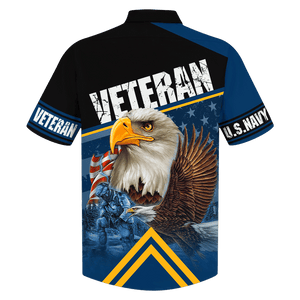 Navy Eagles And Soldiers Veteran U.S Navy Hawaiian Shirt
