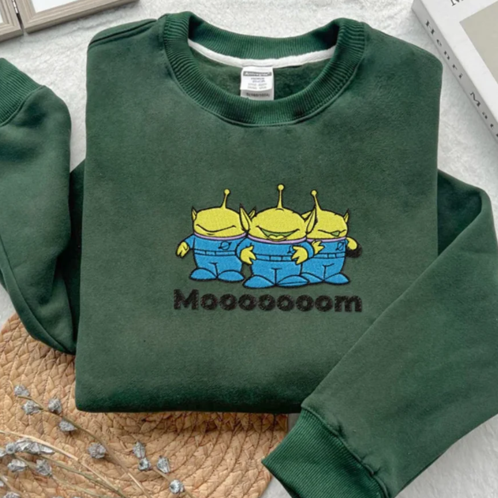 Alien Toy Story On Chest - Gift For Mom, Grandmother - Embroidered Sweatshirt