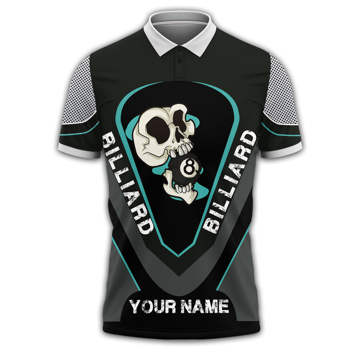 Personalized Name Billiard All Over Printed Unisex Polo Shirt For Billiard Lover