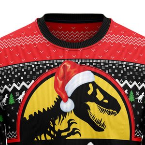 T-Rex Santa Claws Ugly Christmas Sweater