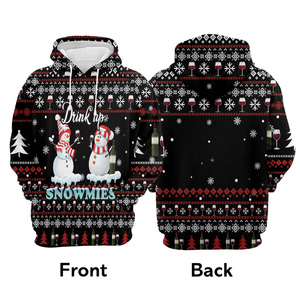 Wine Snowmies Hoodie For Men And Women