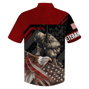 Red Eagle Us Army Veteran Hawaiian Shirt