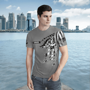 Personalized Veterans Welder Flag 3D T-shirt