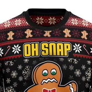 Oh Snap Gingerbread Ugly Christmas Sweater