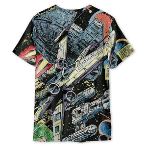 Star Wars Han Solo Spaceship - 3D T-shirt