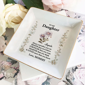 To My Daughter - Personalized Jewelry Dish - Gift For Daughter - NA94