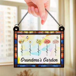 The True Power Behind The Power - Personalized Window Hanging Suncatcher Ornament - Gift For Mom, Grandma, Mother's Day | NA94