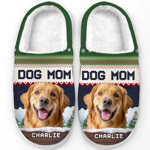 Custom Photo We Woof You A Merry Christmas - Personalized Slippers - Gift For Dog Lovers, Cat Lovers, Pet Owners NA9