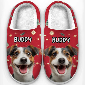 Custom Photo Holiday Unleash The Joy - Personalized Slippers - Christmas Gift For  Pet Owners, Pet Lovers - NA94