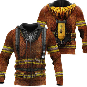 Firefighter All Over Print Hoodie For Men & Women  Colorful