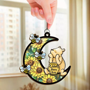 A Mama's Heart Is A Patchwork Of Love  - Personalized Window Hanging Suncatcher Ornament - Gift For Mom, Grandma, Mother's Day | NA94