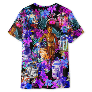 Star Wars Special R2-D2 With Friends Synthwave - 3D T-shirt