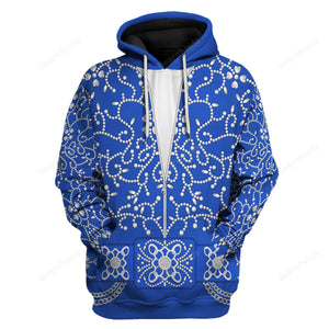 Elvis Blue Swirl - Costume Cosplay Hoodie Sweatshirt Sweatpants