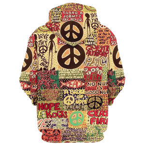 Hippie A Great Symbol So For Irs, Badge Of Hope - Hoodie