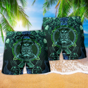 Viking See You In Valhalla Blue Style Beach Short