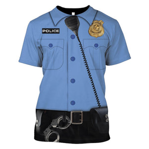 Police Style T-Shirt 3D For Men & Women